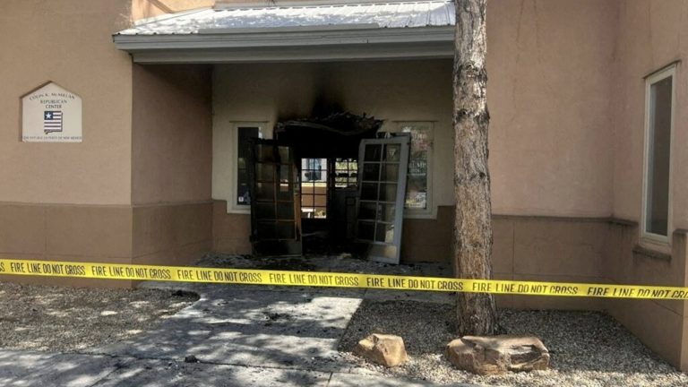 New Mexico Republican Party headquarters targeted in suspected arson attack, officials say