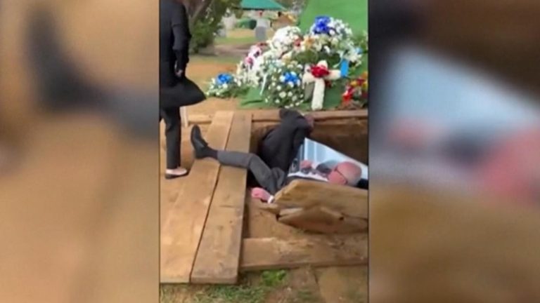 WATCH:  Family demands answers after pallbearers fall into grave at burial