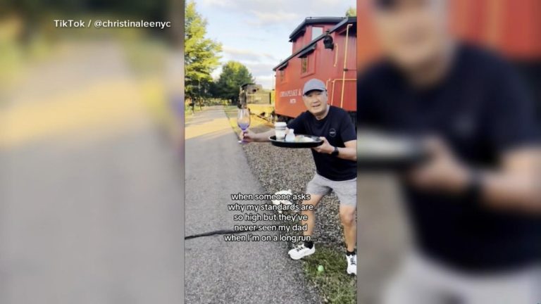 WATCH:  Dad cheers on daughter training for 1st marathon