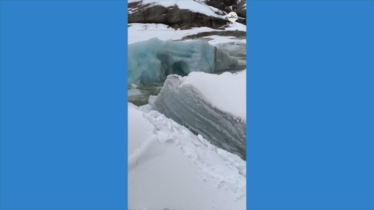 WATCH:  Part of glacier breaks off during training exercise in Peruvian Andes