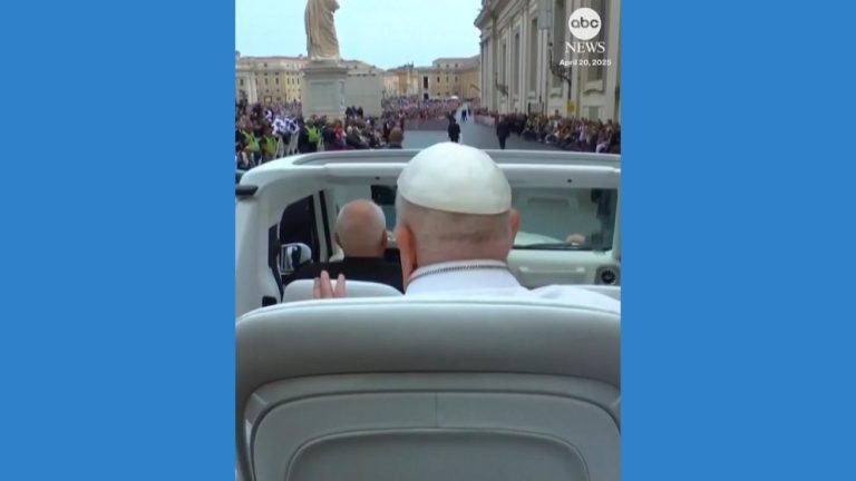 WATCH:  POV: Riding into St. Peter's Square with Pope Francis on Easter Sunday