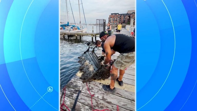 WATCH:  Fisherman finds historic artifacts using high-powered magnet