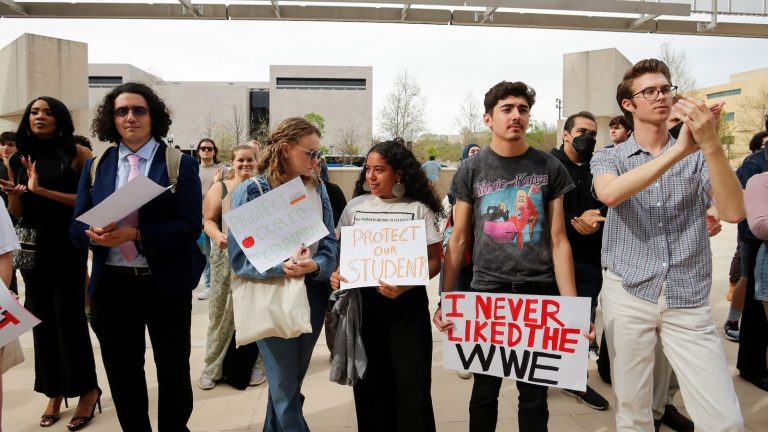 Students protest Education Department closure in ‘Hands Off Our Schools’ rally