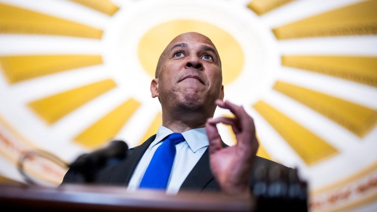 Booker stages Senate filibuster to protest ‘crisis’ he says Trump and Musk created