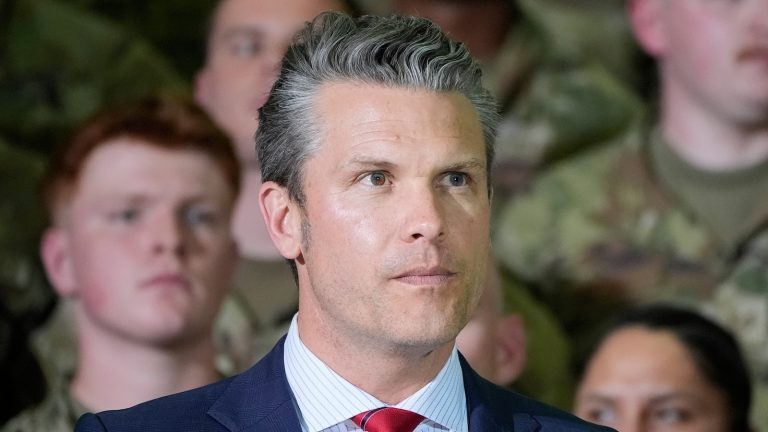 Embattled Hegseth gets public show of support from Trump during his 100-days trip