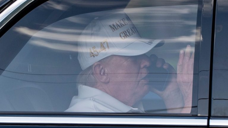 Democrats hammer Trump for his weekend of golf as stocks tumble