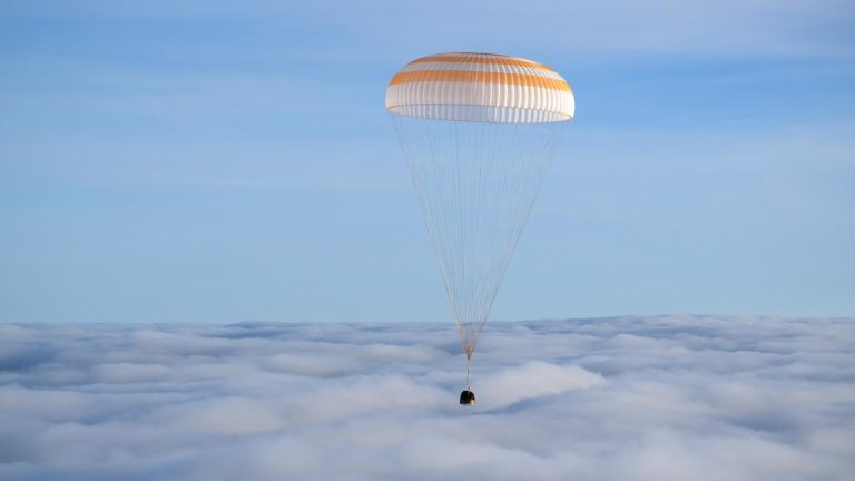 Capsule with 1 American, 2 Russians returns to Earth from International Space Station