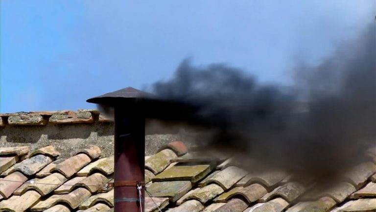 WATCH:  Black smoke rises from Sistine Chapel as conclave continues