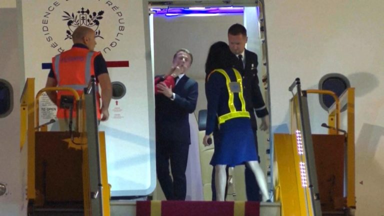 WATCH:  Macron responds after apparent shove from first lady caught on camera