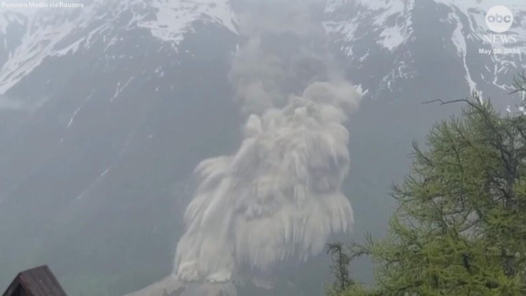 Video Swiss glacier collapse buries mountain village
