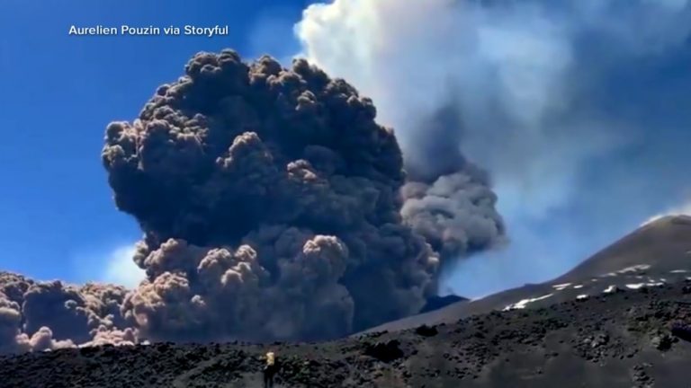 WATCH:  Tourists speak out after fleeing clouds of ash in Mt. Etna eruption