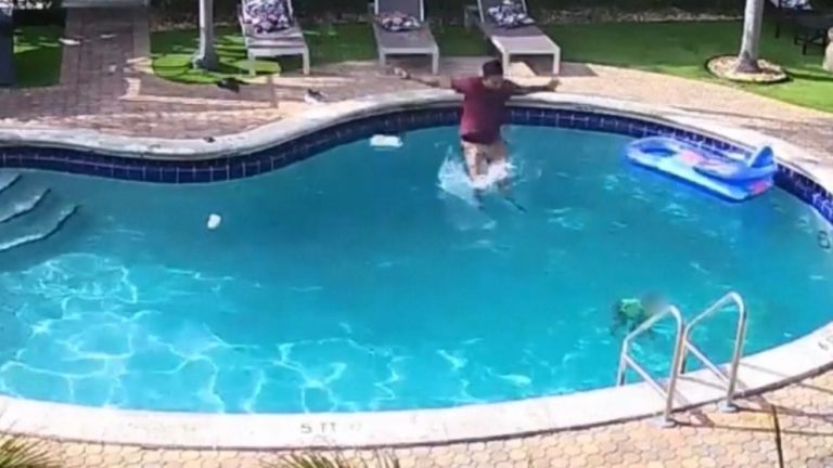 WATCH:  ‘No time to think’: Rescue of drowning boy caught on camera