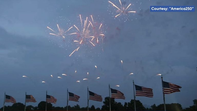 WATCH:  Fireworks close out the 250th anniversary of the armed services DC parade