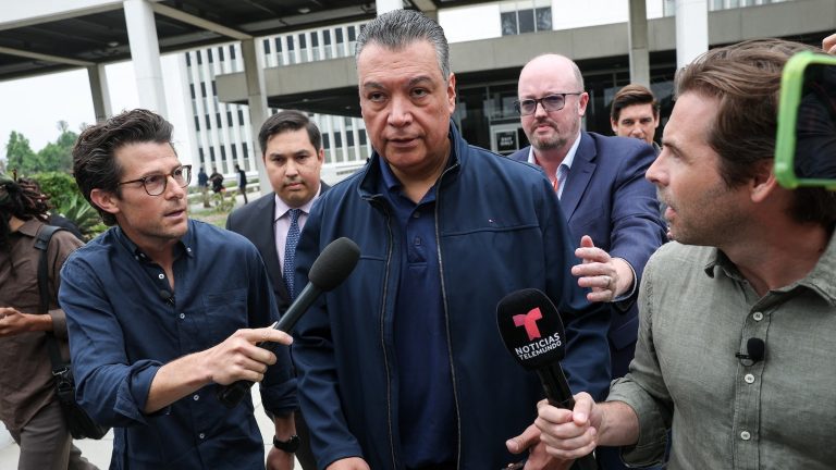 Padilla pushes back against Noem’s claim he barged into news conference