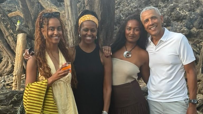 Former President Obama shares rare family photo on daughter Sasha’s 24th birthday
