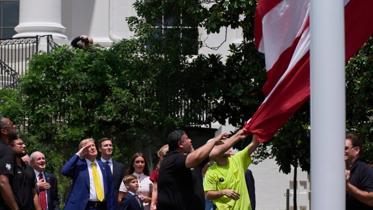 Trump remakes the White House with new flagpoles