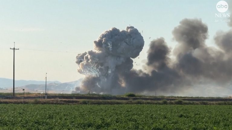 WATCH:  Fireworks warehouse catches fire and explodes in California