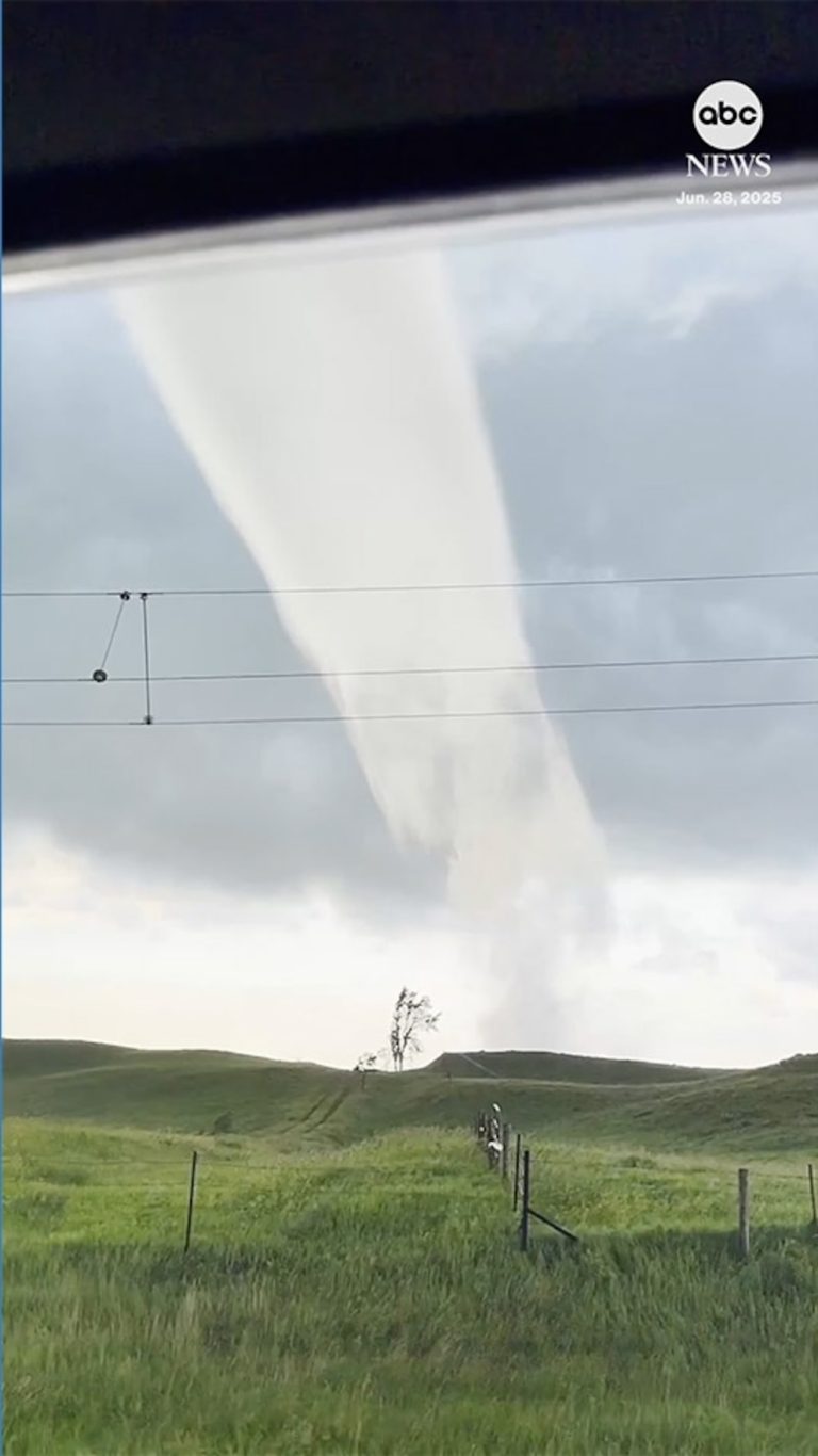 WATCH:  Incredible footage captures moment a huge tornado touched down in rural South Dakota