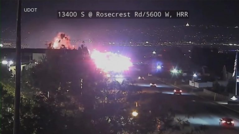 WATCH:  Strip mall explodes after car crash