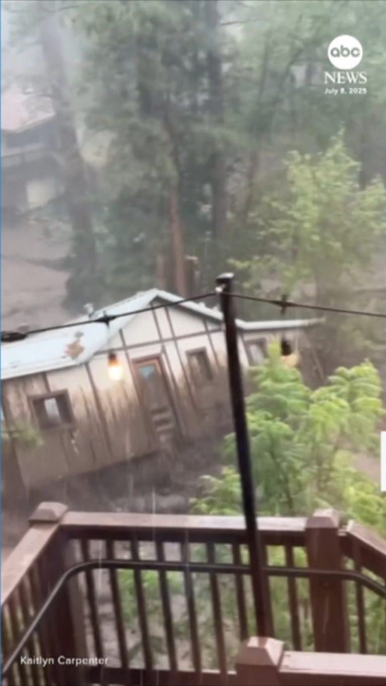 WATCH:  House swept away by rushing floodwaters in New Mexico
