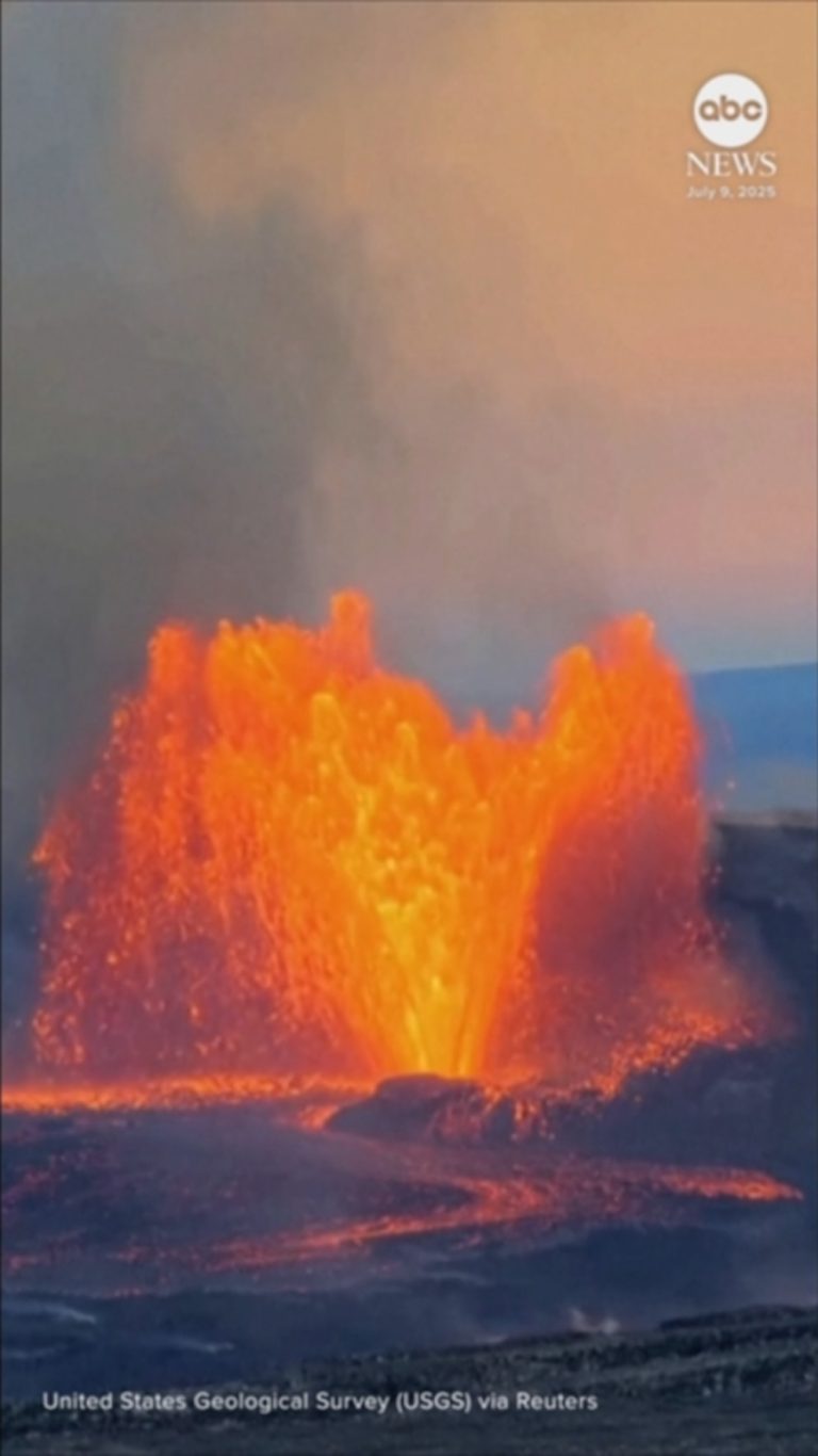 WATCH:  Hawaii’s Kilauea volcano erupts, sending lava shooting into the sky