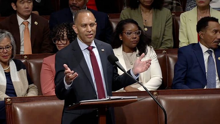 Democrat Hakeem Jeffries, in marathon ‘magic minute’ speech, blasts Trump bill